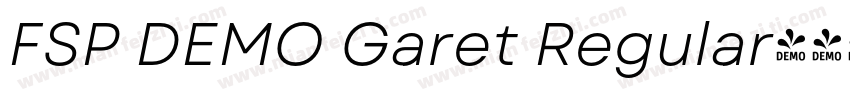 FSP DEMO Garet Regular字体转换